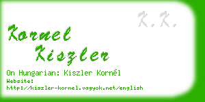kornel kiszler business card